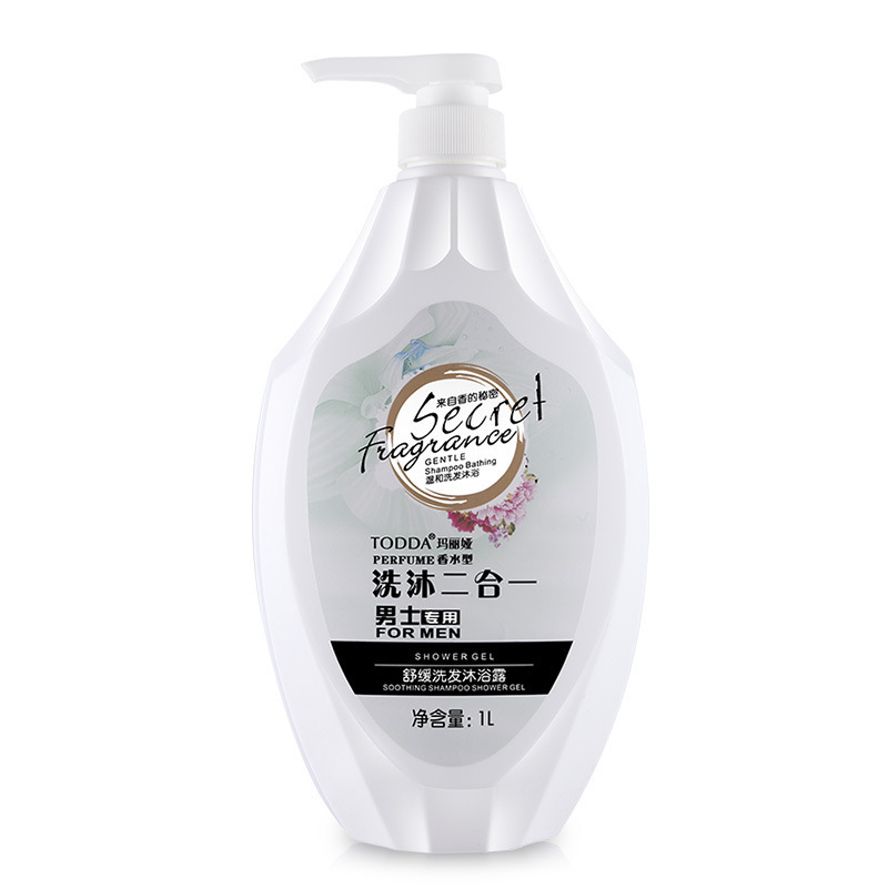 TODDA Men's Soft Hair & Body Shampoo Fragrance Shampoo 1L Men's Shampoo Shower Gel Two-in-One Spot