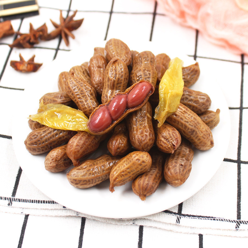 卤汁五香水煮湿花生带壳卤香盐水卤味花生散装268g啤酒伴侣下酒菜