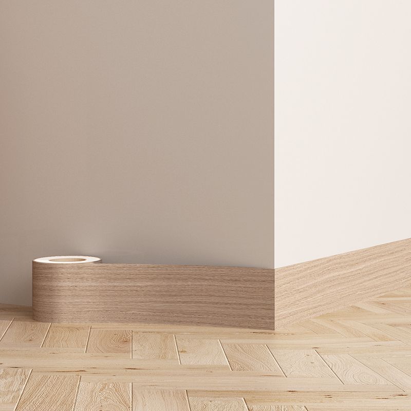 奶油风可可蛋奶白色杏子灰踢脚线自粘地脚线墙贴装饰墙角瓷砖贴纸