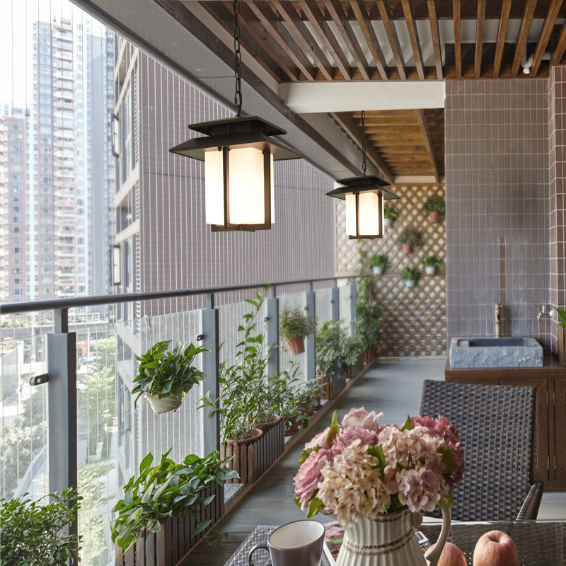 新中式阳台防水吊灯户外走廊庭院花园凉亭景观室外亭子吊灯