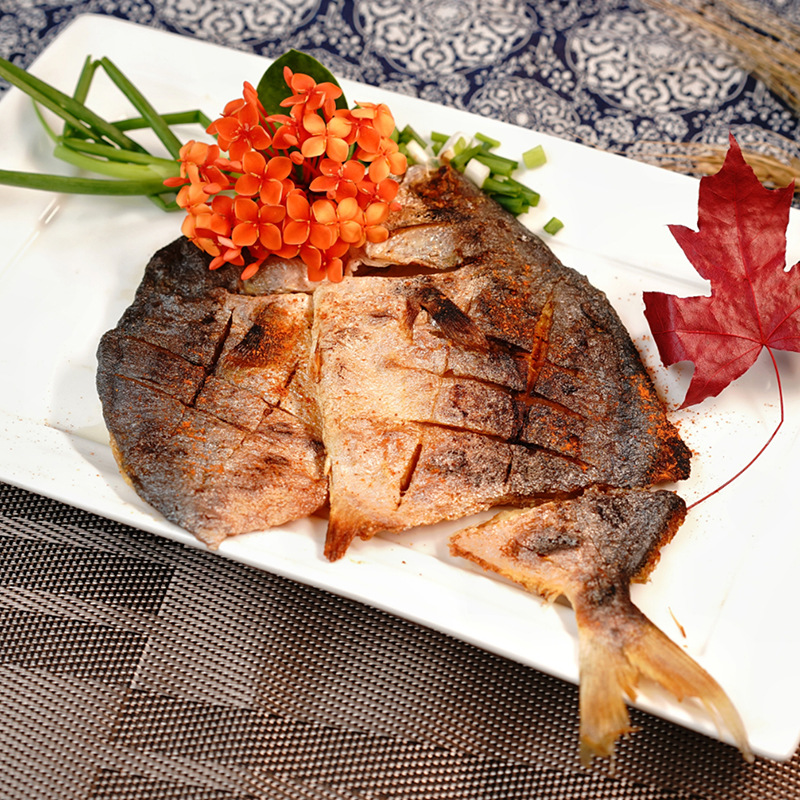 开掌金鲳鱼串干淡香昌鱼干串鱼干 烘烤专用 深海网箱鱼