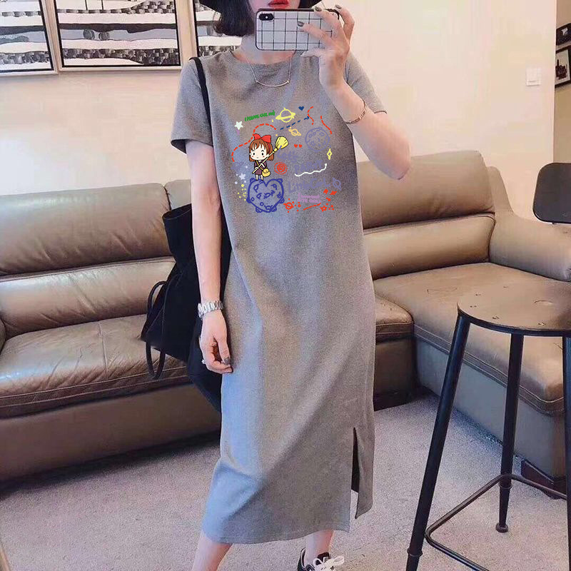 Nursing Dress Summer Outwear Hot Mom Fashion Cartoon T-shirt Skirt Nursing Clothes Maternity Dress Summer Clothes