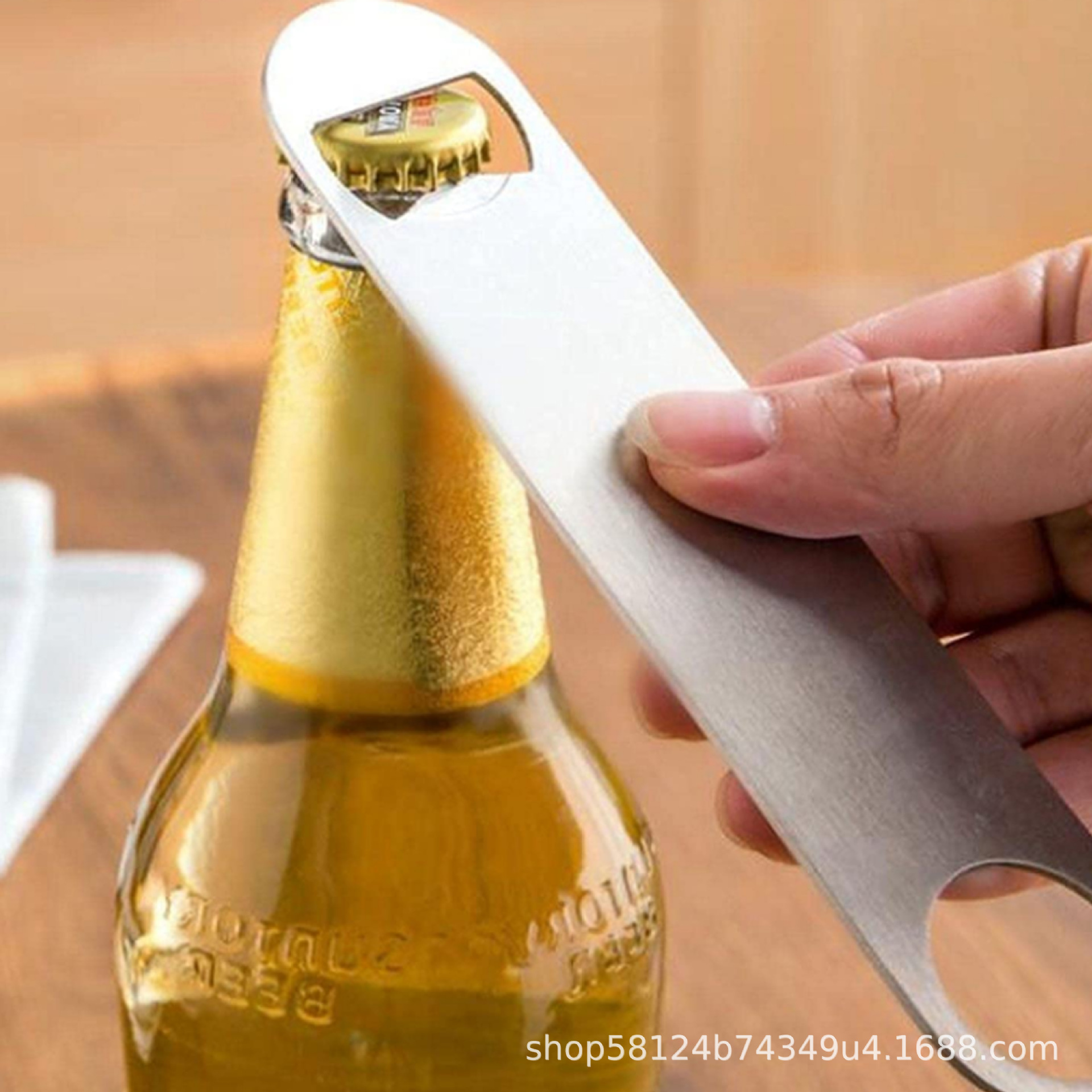 啤酒开瓶器不锈钢 直板 大抽 汽水瓶起子 酒瓶开 大号 简易酒起子