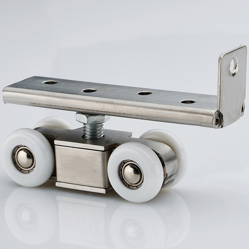 不锈钢阳台木门厨房移门滑轮推拉门吊轮静音四轮吊轨轨道轮2只