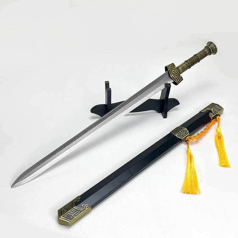 秦王剑兵器锌合金64cm古铜色中国古代名剑未开刃家居装饰金属刀剑