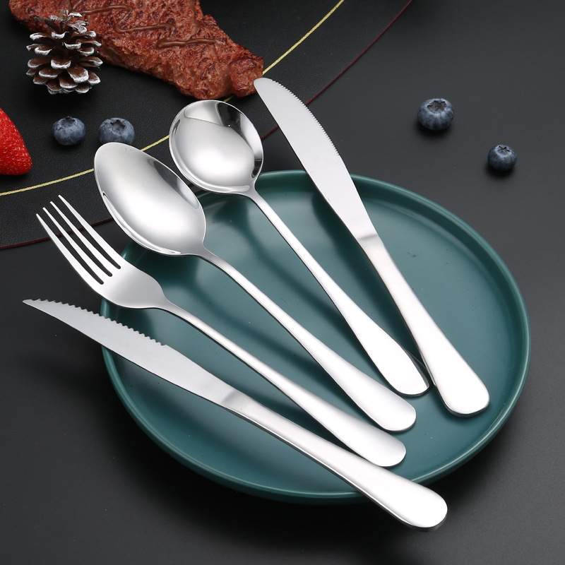 创意1010系列西餐刀叉勺不锈钢餐具甜品勺水果叉加厚牛排刀叉套装