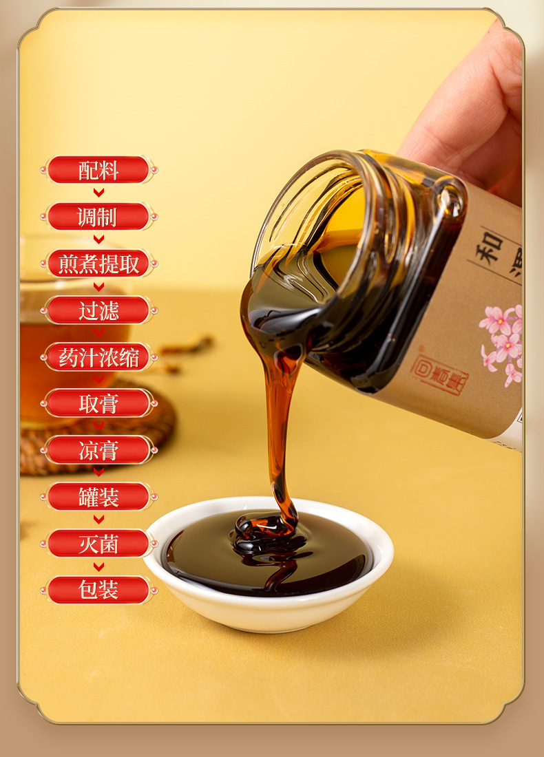 回春集 和渭膏源头工厂制作 益甘膏方膏滋膏剂即食水果果酱膏滋