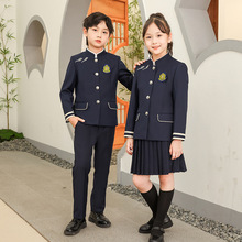 新中式校服套装小学生秋冬款国学风儿童班服春秋季幼儿园园服西装