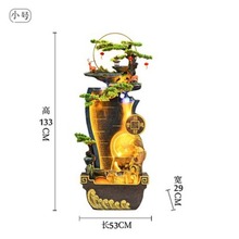 招财假山流水摆件含灯圈循环水转运珠室内喷泉客厅阳台装饰现货