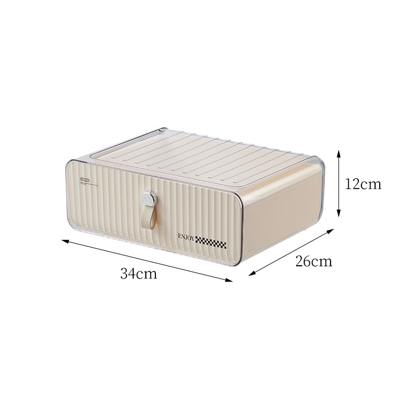 Underwear Storage Box Household Wardrobe Clothes Storage Box Layered Compartment Underwear Panty Socks Three-in-One Storage Box