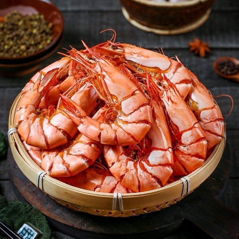 南澳特产野生自晒对虾干海虾干即食班节虾干大号九节虾干干货