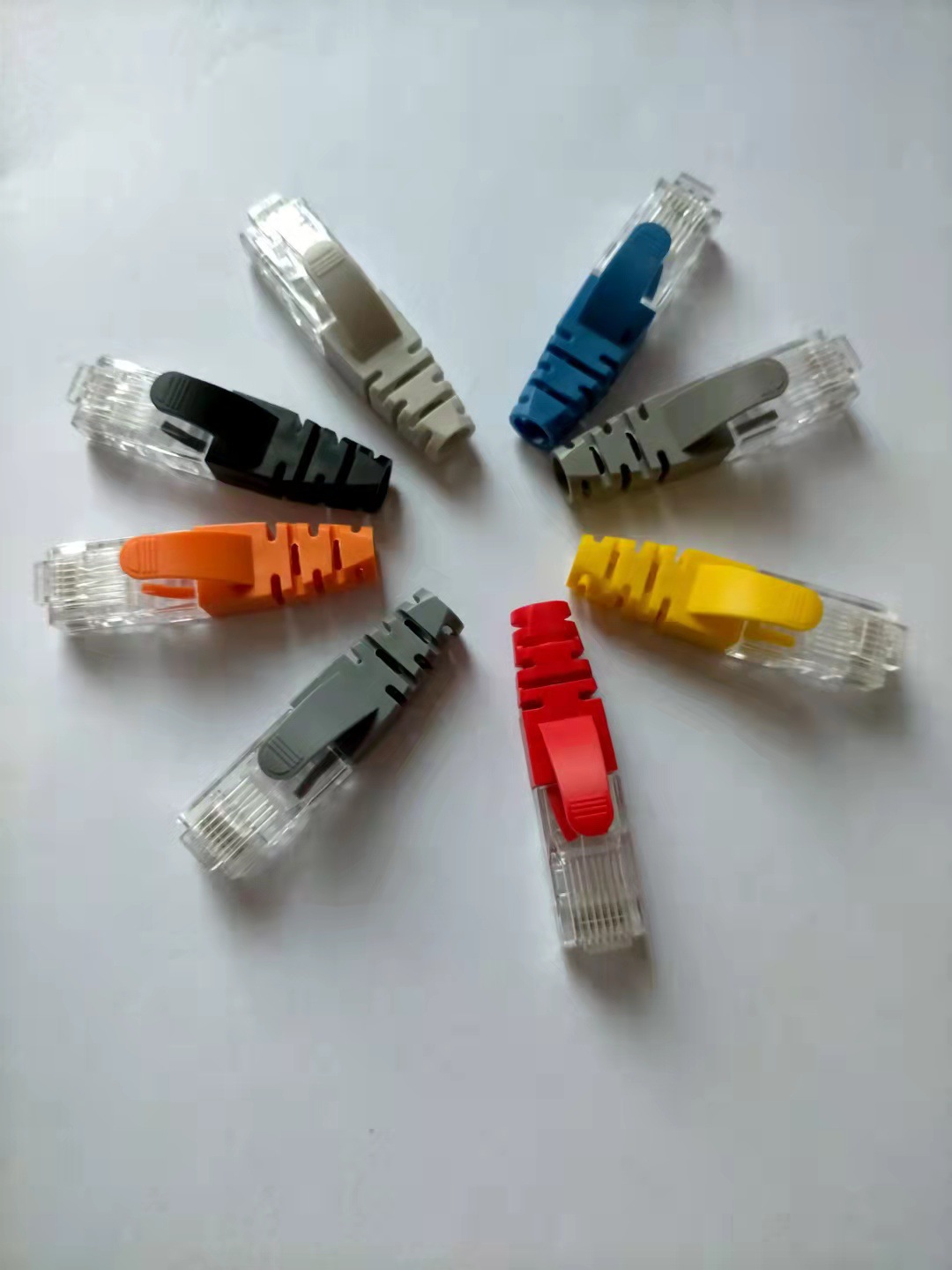 厂家直销 彩色超五5类六6类rj45网络爪子保护套网线水晶头护套6.