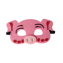 儿童成人动物十二生肖不织布面具万圣节表演鼠牛猪狗马龙羊兔眼罩