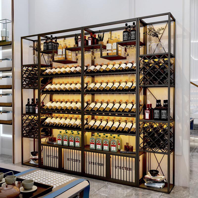红酒架子展示架落地酒架置物架商用白酒洋酒柜葡萄酒陈列架展示柜