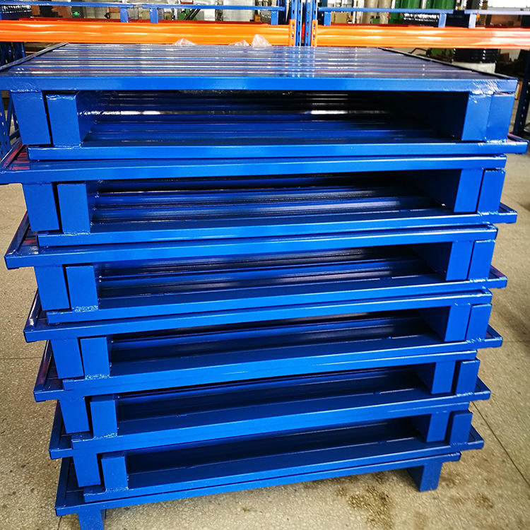 金属叉车托盘加厚材料载重2-6吨库货架铁托盘 双面钢制托盘
