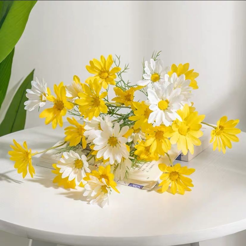 假花批发仿真花小雏菊洋甘菊拍照摄影写真道具客厅摆件风装饰花