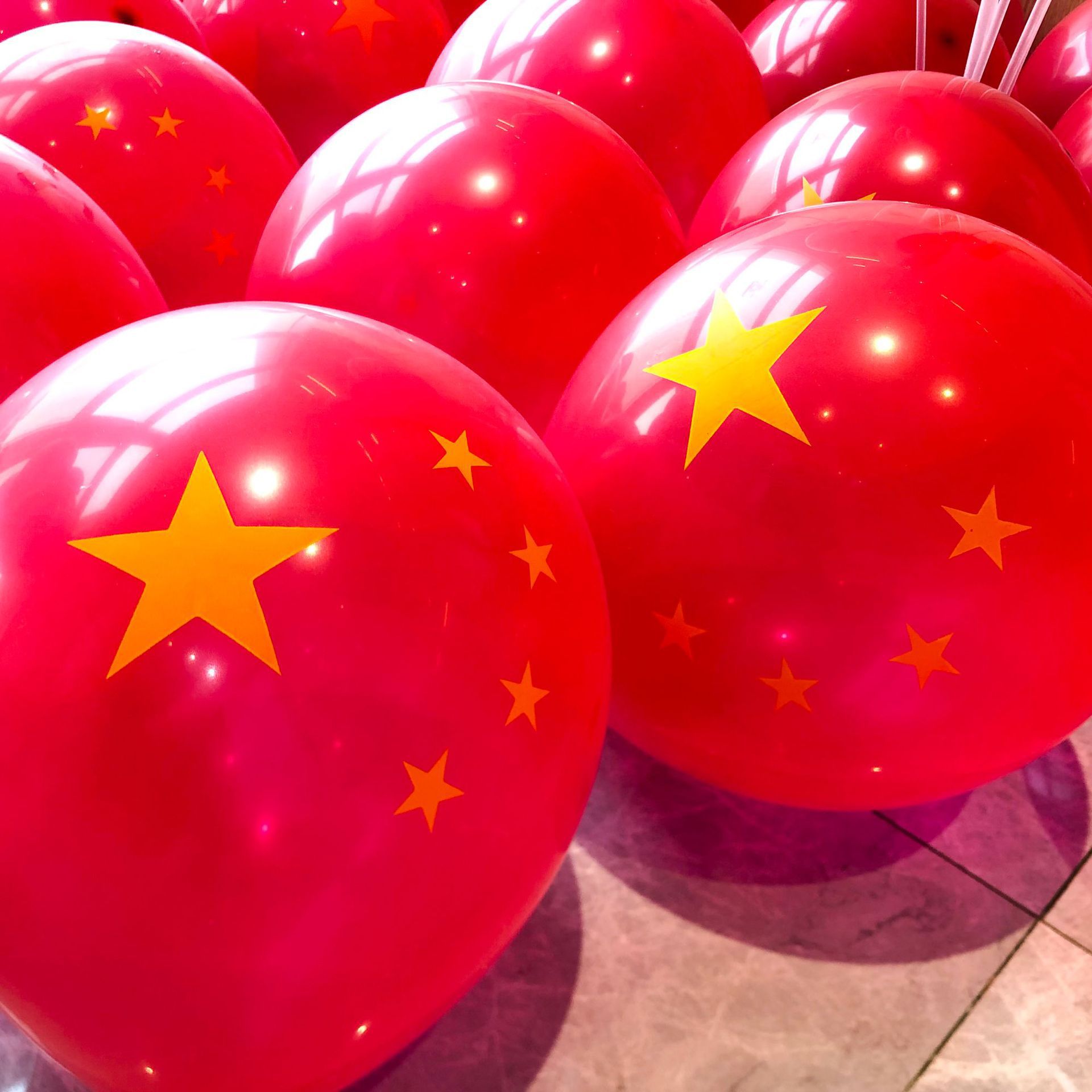 十一国庆节气球国旗党旗五星红旗商场幼儿园学校教室布置装饰用品