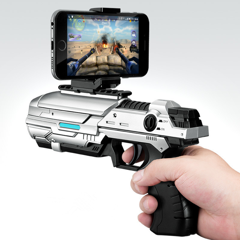 Cross-Border New Toy Gun Ar Real-Scene Game Gun Mobile Phone Smart Bluetooth 4D Body Shooting Children's Toys Wholesale