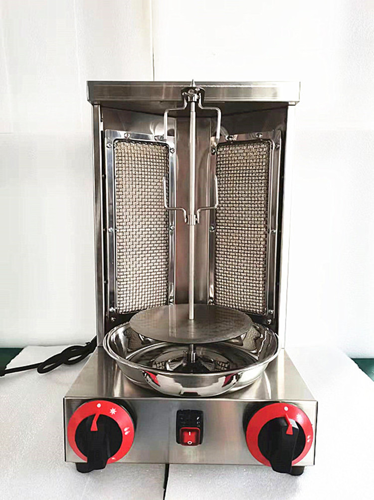 燃气中东烧烤炉小型土耳其烤肉机陕西肉夹馍烤肉烤串炉旋转烧烤炉