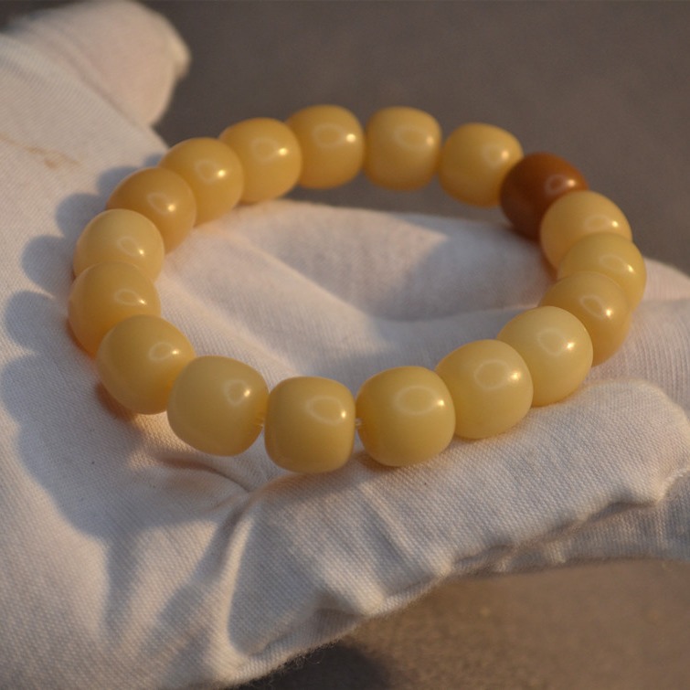 *风化奶黄菩提根手串老型桶绕指柔玉化料菩提佛珠-阿里巴巴