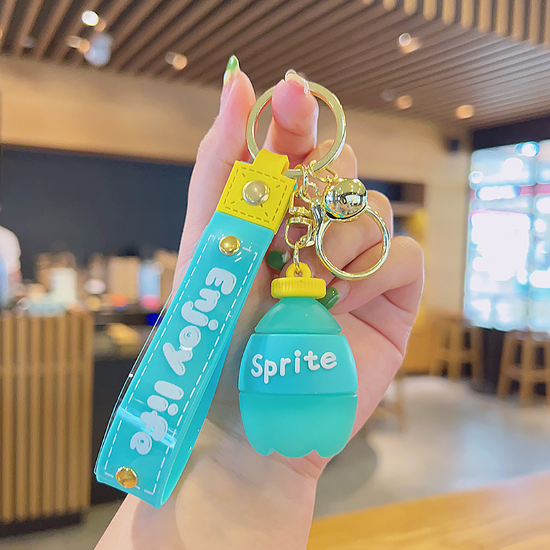 New Pepsi Beverage Bottle Keychain Car Key Chain Ornaments Personalized DIY Schoolbag Pendant Small Goods