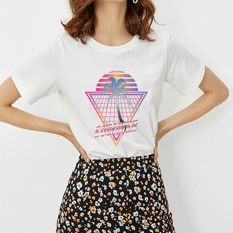 新款夏威夷字母烫画图案 衣服热转印logo印花烫图胶印柯式烫画贴