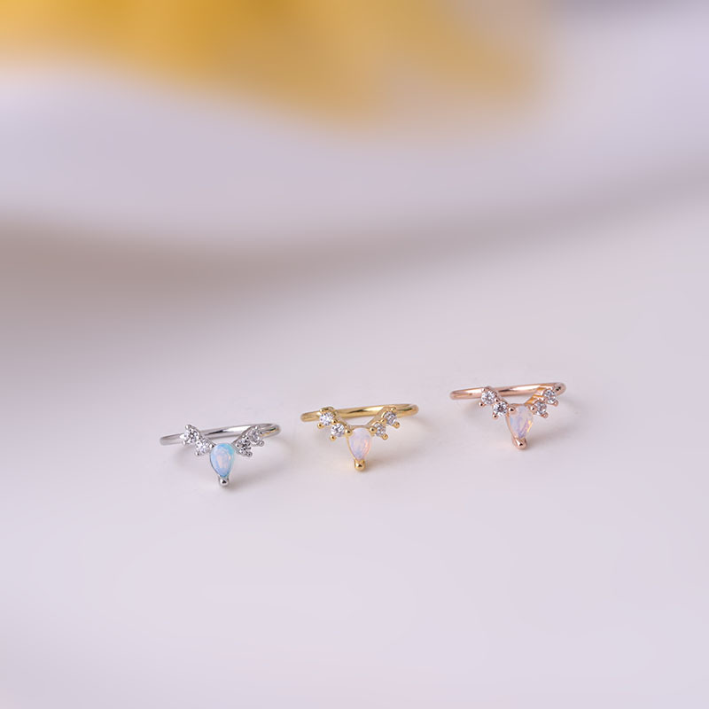 New 0.8x8mm Color Zircon Nose Ring European and American Foreign Trade Popular Puncture Nose Studs Fashion Ornament