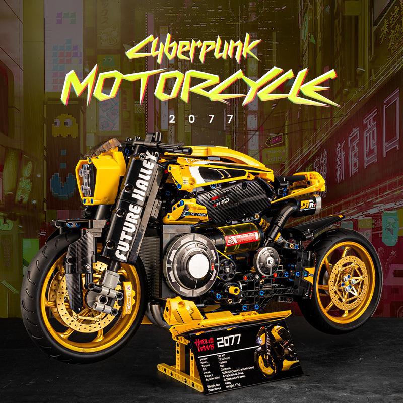 K Box Motorcycle Series 10506 Cyberpunk Harley Motorcycle Building Blocks Assembled Puzzle Small Particles Building Blocks