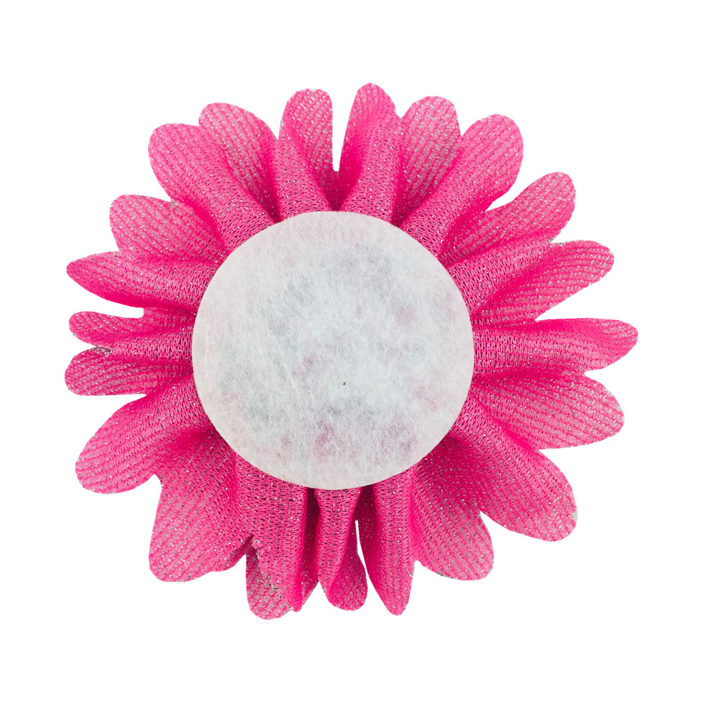 10cm新款银丝布头花鞋帽花儿童头饰女孩服饰发饰配件直销现货批发