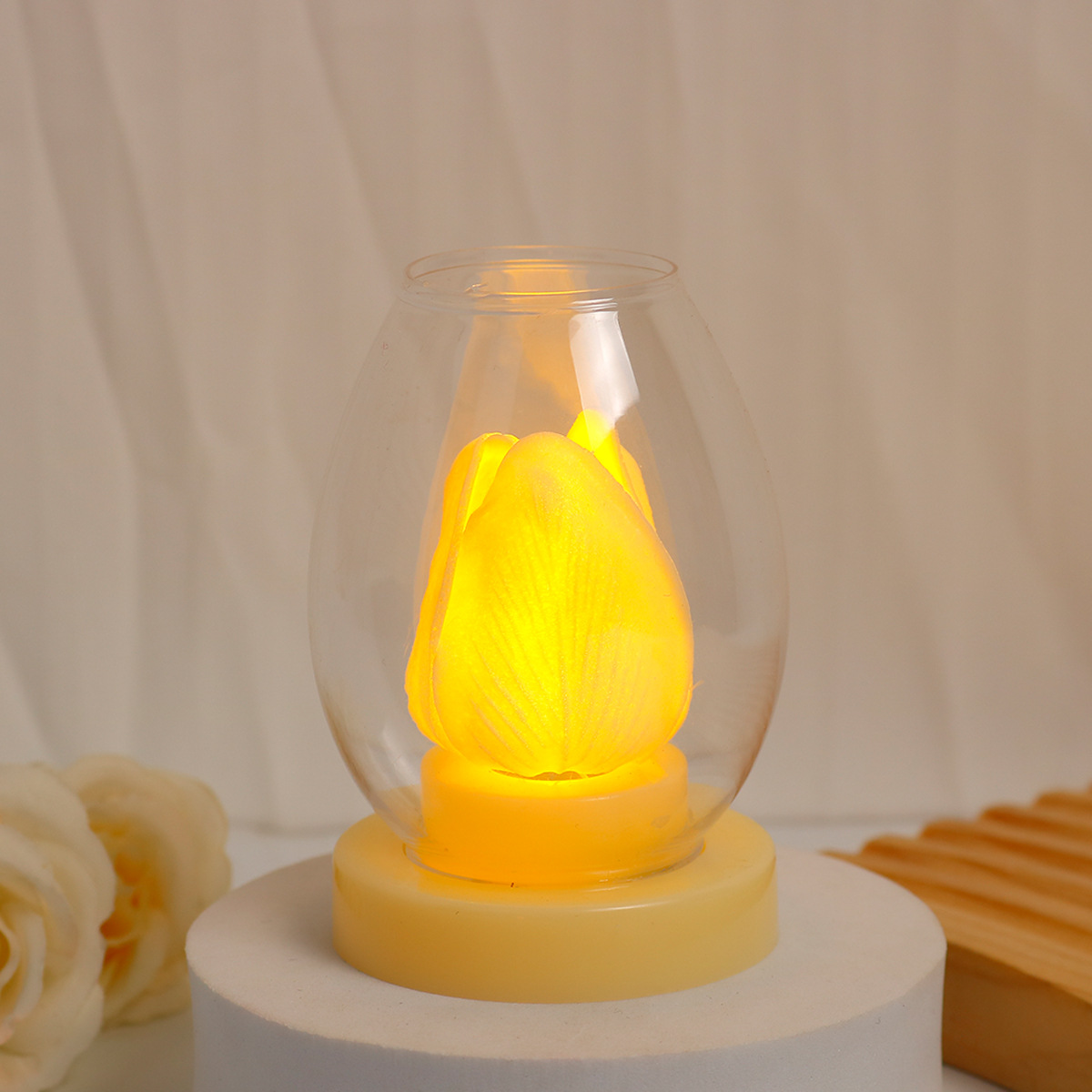 Led Tulip Atmosphere Small Night Lamp Bedside Sleep Light Night Market Stall Luminous Toy High-Grade Hand Gift