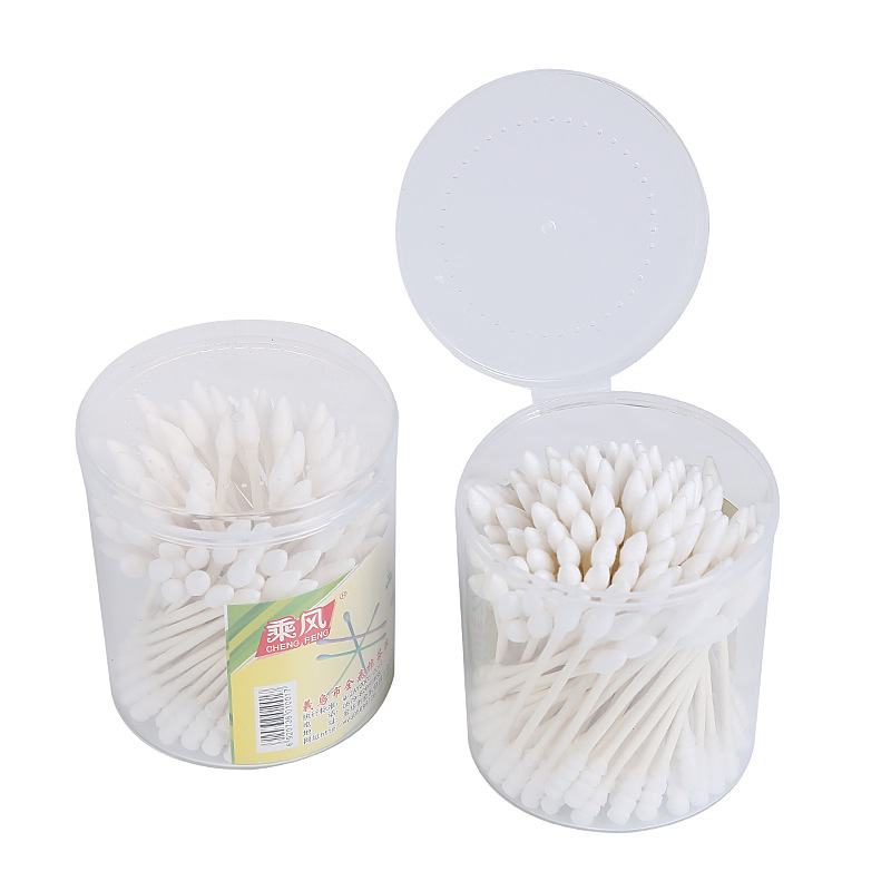 Factory Direct Supply 120 PCs Double Ended Cotton Wwabs Household Ear Picking Makeup Removing Cotton Swab Stick Disposable Practical Cotton Swabs