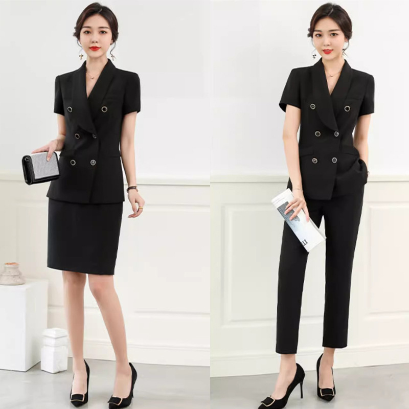 艾尚臣2024夏季新款职业装时尚正装大学生西服套装女气质ol工作服
