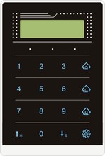 报警主机触摸屏键盘编程键盘 LCD中文液晶键盘，配合报警主机使用