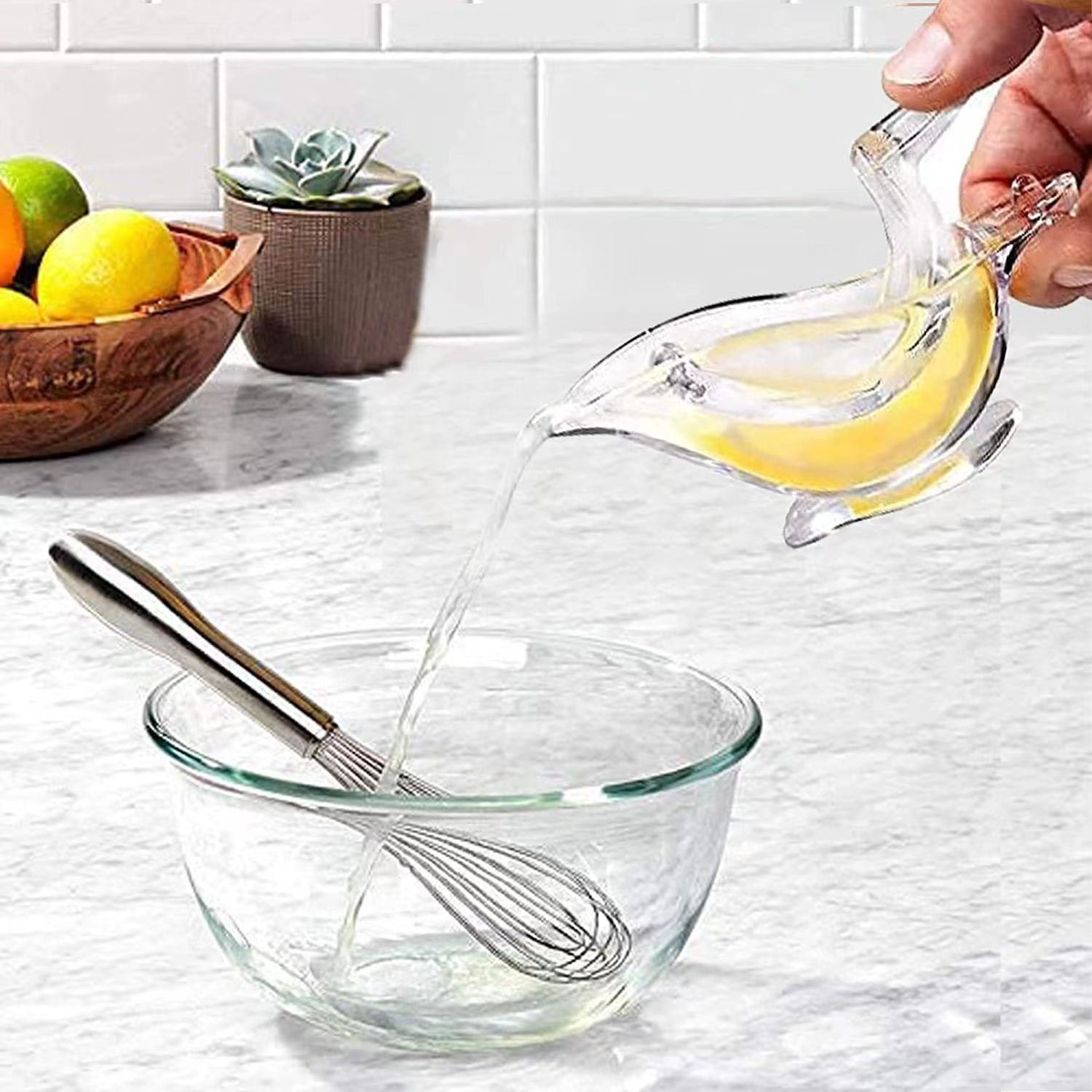 Bird Lemon Wedge Squeezer Portable Fruit Juicer Manual Transparent Lemon Juicer