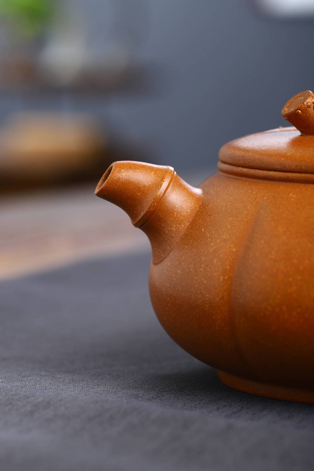 宜兴紫砂壶茶具名家正品纯手工精品原矿优质五彩老段泥南瓜竹壶