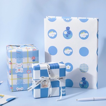 礼物包装纸风儿童节礼品生日情人节可爱礼盒包装大尺寸包书-阿里巴巴