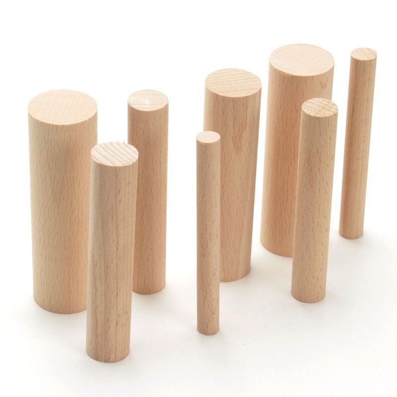 木条批发圆木棒diy模型榉木小木衣柜晾衣杆形体开背积木具