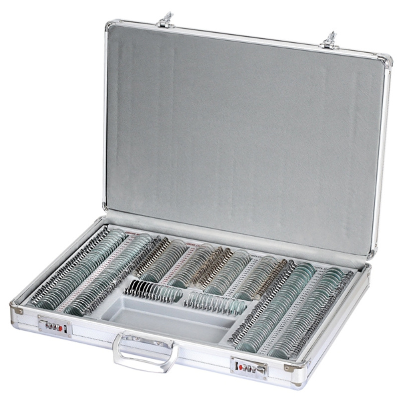 外贸sl266金属圈验光箱验光盘232插片箱镜片盒104箱眼镜验光设备