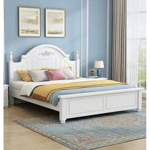 实木床现代简约双人床1.5米家用主卧1.8x2米儿童床1.2m小户型床架