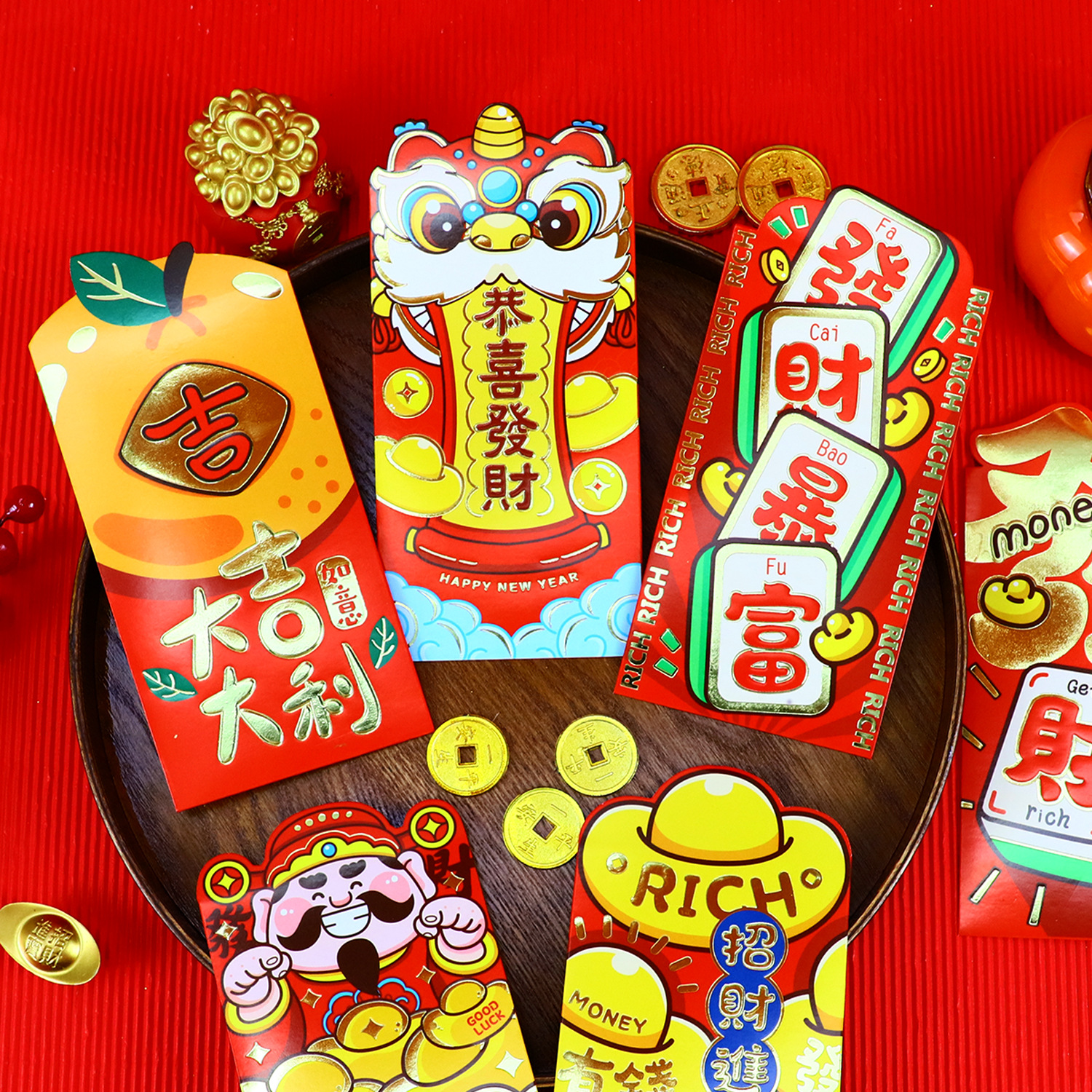 创意龙年暴富过新年红包袋2024新款立体财神爷利是封春节压岁港版