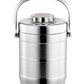 t加厚不锈钢提锅饭盒保温桶饭锅多层便当盒保温大排档饭桶学生餐