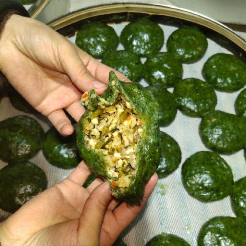 艾叶粿糯米粑粑艾草糍粑蒿子清明果青粿青团子艾米果