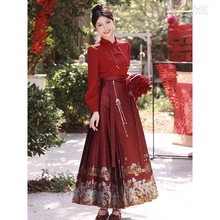 新中式国风马面裙一整套2024新款红色敬酒服新娘高级感订婚礼服女