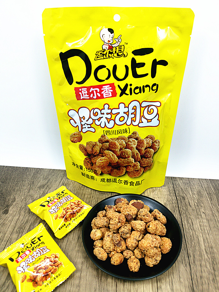 成都逗尔香怪味胡豆/酱花生150gx6袋 休闲办公室小包装下酒菜零食