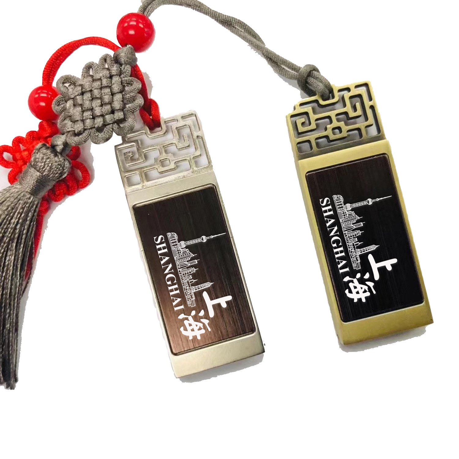 推拉中国结u盘金属中国风优盘提供个性化logo图案定制