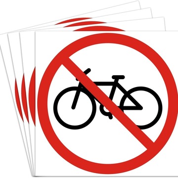 亚马逊爆款无自行车红色禁止标识禁止自行车入内安全标识警示牌贴