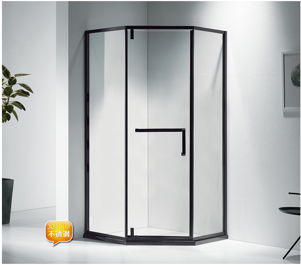定制淋浴隔断房一字形洗澡卫生间干湿分离沐浴室钢化玻璃推拉移门