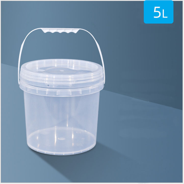 5l透明塑料桶家用带盖圆桶小号加厚耐用腌菜酱料储物桶小水桶