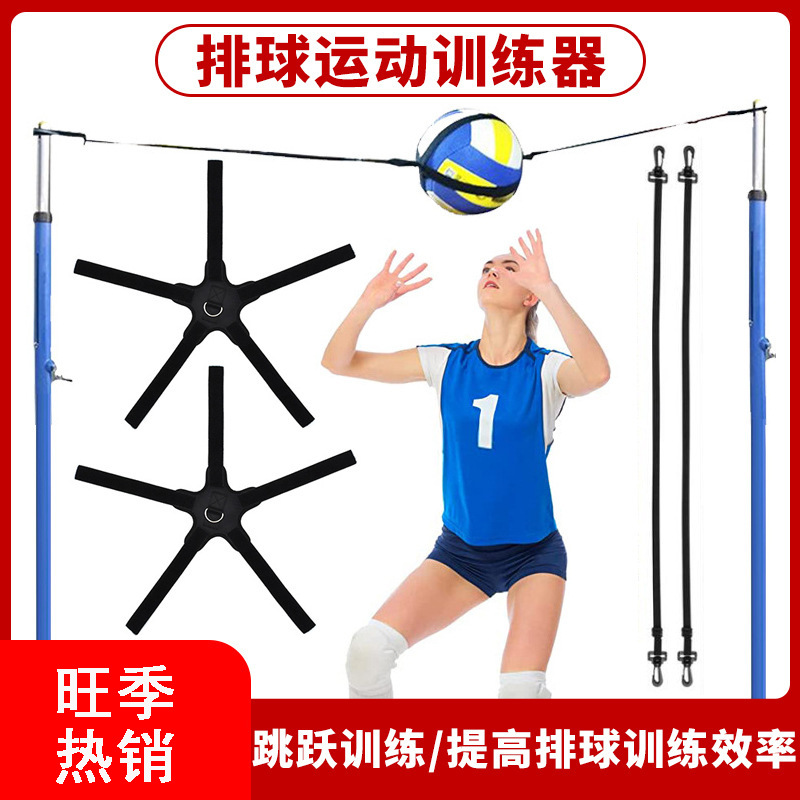 气排球训练器扣球可调节练习传球手臂摆动蓝球弹跳器摸高器材-阿里巴