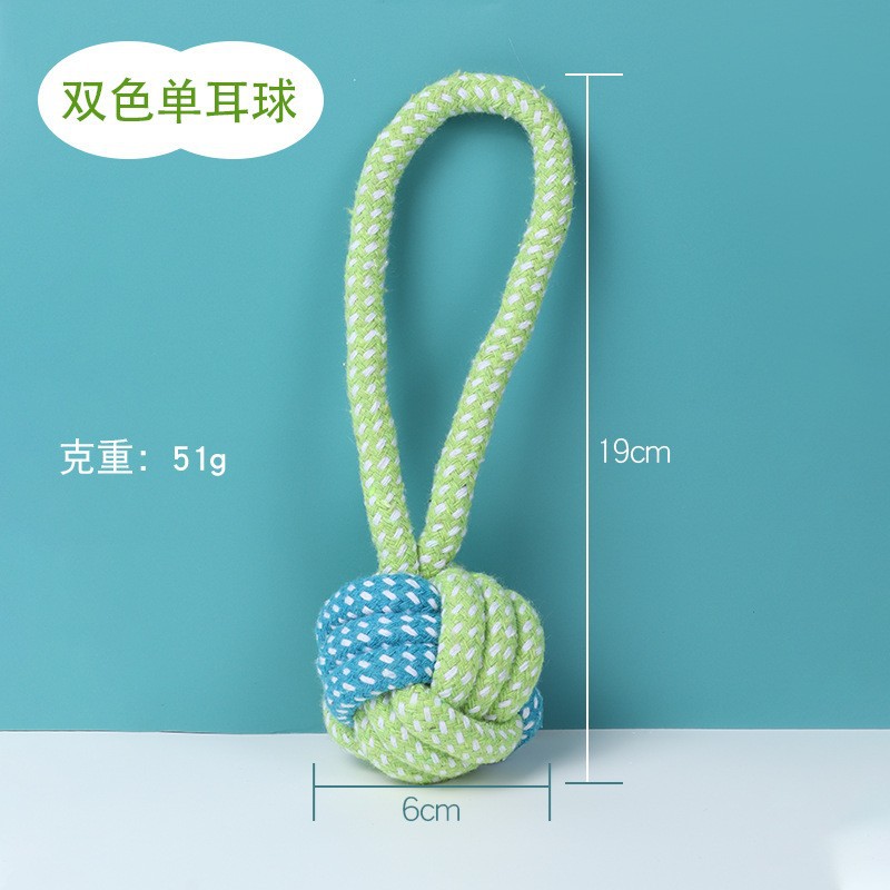 Pet Clean Tooth Rope Knot Toy Combination Set Cotton String the Toy Dog Dog Toy Molar Bite-Resistant Dog Knot Toy